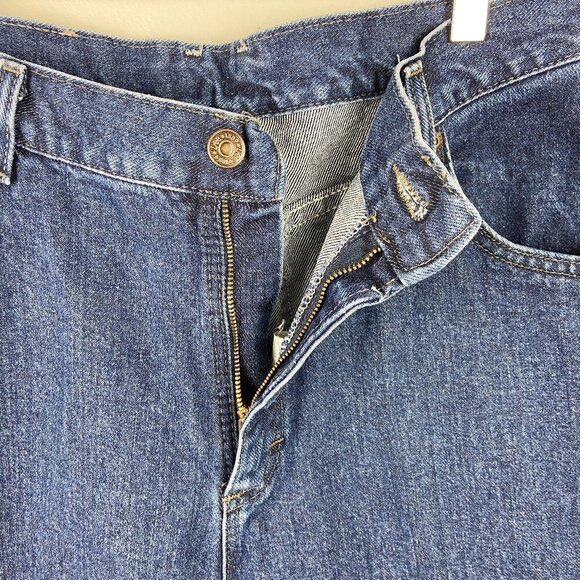 VINTAGE LEE | Tapered Leg Denim Blue Womens Jeans 16 P - Picture 7 of 10